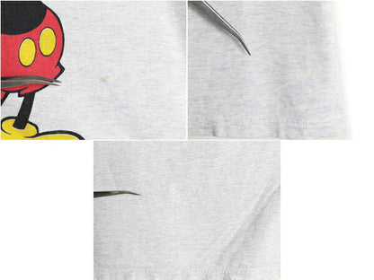 90s USA製 ミッキー イラスト プリント Tシャツ メンズ レディース XL 古着 オールド ディズニー オフィシャル キャラクター 大きいサイズ