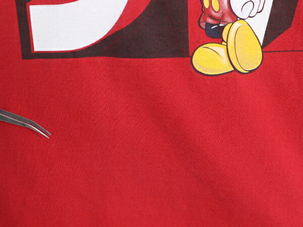 90s USA製 ミッキー イラスト 両面 プリント Tシャツ メンズ レディース L オールド ディズニー オフィシャル キャラクター ヘビーウェイト