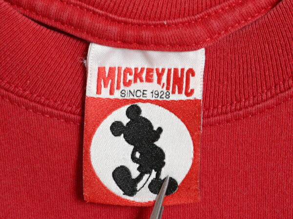 90s USA製 ミッキー イラスト 両面 プリント Tシャツ メンズ レディース L オールド ディズニー オフィシャル キャラクター ヘビーウェイト