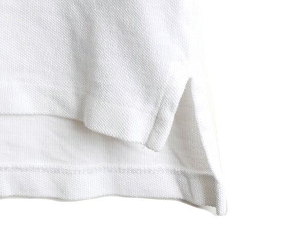 ミドルポニー ボーイズ XL メンズ M 程 ■ ポロ ラルフローレン 鹿の子 半袖 ポロシャツ 古着 POLO 半袖シャツ ポケット付き ポニー刺繍 白