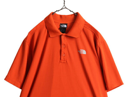 ■ ノースフェイス 半袖 ポロシャツ メンズ L 古着 The North Face アウトドア 半袖シャツ ストレッチ スムース 素材 ボックス シルエット