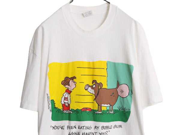 80s USA製 ジョーク イラスト キャラクター プリント 半袖 Tシャツ メンズ XL ヴィンテージ ヘビーウェイト シングルステッチ 大きいサイズ