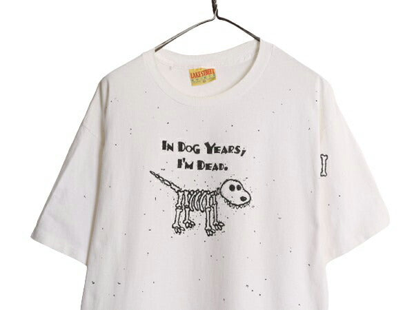90s USA製 ジョーク アニマル キャラクター イラスト プリント Tシャツ メンズ XL 古着 オールド アート シングルステッチ ヘビーウェイト