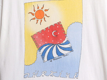 00s カレッジ アート イラスト プリント Tシャツ メンズ XL 00年代 オールド グラフィック 大きいサイズ ヘビーウェイト シングルステッチ