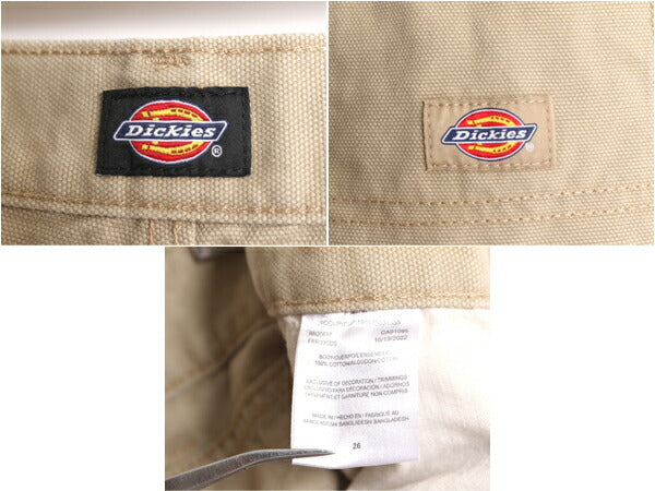 US企画 ディッキーズ ダック ショート パンツ レディース XS 程 / Dickies ワーク 短パン コットン キャンバス ショーツ ヘビーウェイト 茶