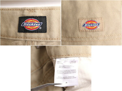 US企画 ディッキーズ ダック ショート パンツ レディース XS 程 / Dickies ワーク 短パン コットン キャンバス ショーツ ヘビーウェイト 茶