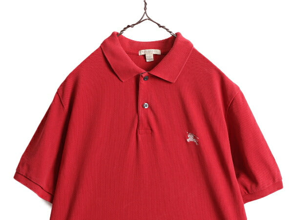 ■ バーバリー ブリット 鹿の子 半袖 ポロシャツ メンズ M / 古着 BURBERRY BRIT 半袖シャツ コットン ノバチェック ワンポイント ボックス