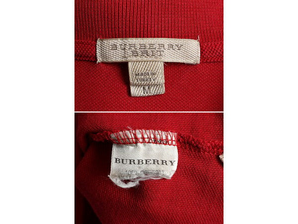 ■ バーバリー ブリット 鹿の子 半袖 ポロシャツ メンズ M / 古着 BURBERRY BRIT 半袖シャツ コットン ノバチェック ワンポイント ボックス