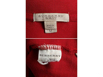 ■ バーバリー ブリット 鹿の子 半袖 ポロシャツ メンズ M / 古着 BURBERRY BRIT 半袖シャツ コットン ノバチェック ワンポイント ボックス