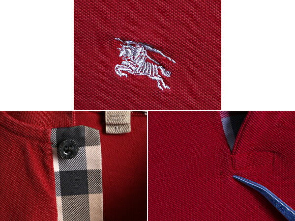 ■ バーバリー ブリット 鹿の子 半袖 ポロシャツ メンズ M / 古着 BURBERRY BRIT 半袖シャツ コットン ノバチェック ワンポイント ボックス