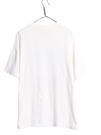 90s ジョーク メッセージ プリント 半袖 Tシャツ メンズ XL / 古着 90年代 オールド グラフィック 大きいサイズ シングルステッチ ホワイト