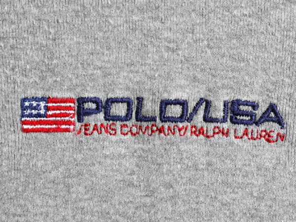 大きいサイズ XL ■ ポロ ラルフローレン 半袖 リンガー Tシャツ メンズ / 古着 POLO JEANS 星条旗 ロゴ刺繍 ワンポイント ヘビーウェイト