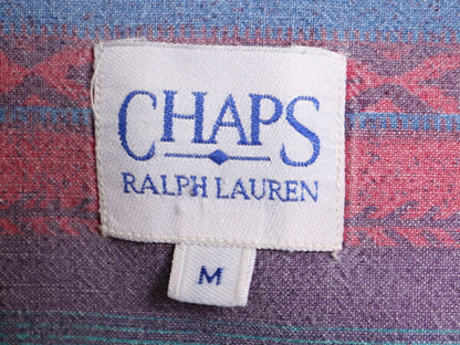 90s チャップス ラルフローレン ストライプ 半袖 ボタンダウン シャツ メンズ M 古着 90年代 オールド ポロ CHAPS ネイティブ マルチカラー