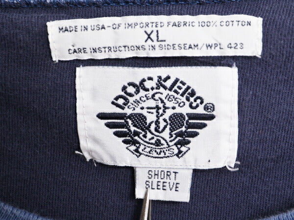 90s USA製 ドッカーズ リーバイス ポケット付き ボーダー Tシャツ メンズ XL 古着 90年代 オールド LEVIS DOCKERS ツートーン 大きいサイズ