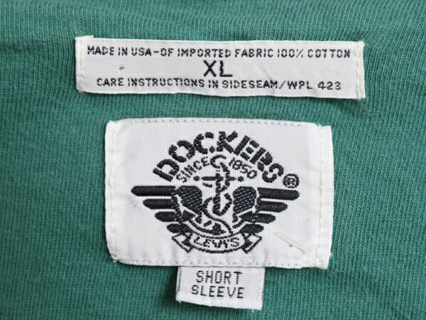 90s USA製 ドッカーズ リーバイス ポケット付き ボーダー Tシャツ メンズ XL 古着 90年代 オールド LEVIS DOCKERS 大きいサイズ ツートーン