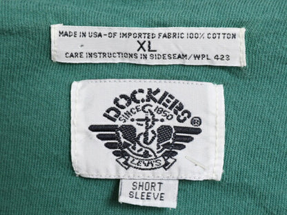 90s USA製 ドッカーズ リーバイス ポケット付き ボーダー Tシャツ メンズ XL 古着 90年代 オールド LEVIS DOCKERS 大きいサイズ ツートーン