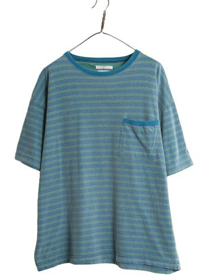 90s USA製 ドッカーズ リーバイス ポケット付き ボーダー Tシャツ メンズ XL 古着 90年代 オールド LEVIS DOCKERS 大きいサイズ ツートーン