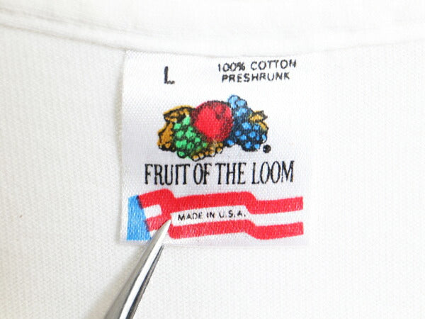 90s USA製 ネコ キャラクター メッセージ イラスト プリント Tシャツ メンズ L 古着 オールド アート シングルステッチ ヘビーウェイト 白