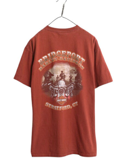 USA製 ハーレー ダビッドソン 両面 プリント Tシャツ メンズ L / オフィシャル バイク ファイヤー イラスト グラフィック ヘビーウェイト
