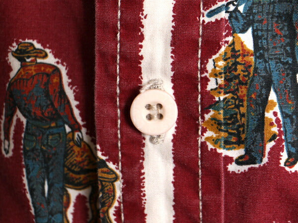 90s リーバイス 総柄 コットン 長袖 シャツ メンズ XL / オールド Levis サドルマン マルチカラー ストライプ ポケット付き 大きいサイズ