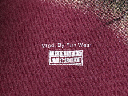 00s ハーレー ダビッドソン ヘンリーネック プリント 長袖 Tシャツ メンズ XL / オールド オフィシャル ロンT ヘビーウェイト 大きいサイズ