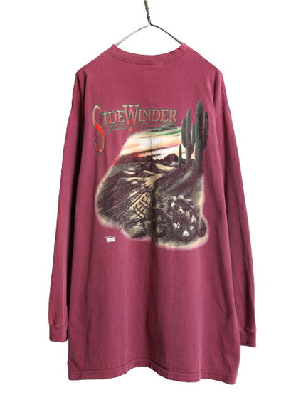 00s ハーレー ダビッドソン ヘンリーネック プリント 長袖 Tシャツ メンズ XL / オールド オフィシャル ロンT ヘビーウェイト 大きいサイズ