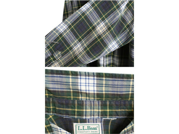 80s エルエルビーン チェック ライト フランネル シャツ メンズ M 古着 80年代 ヴィンテージ 長袖シャツ コットン ネルシャツ マルチカラー