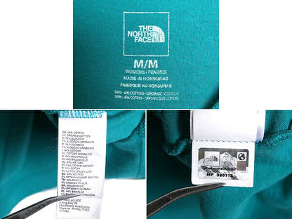ノースフェイス プリント 長袖 Tシャツ レディース M / 古着 The North Face アウトドア クルーネック ロングスリーブ ロンT カットソー 緑