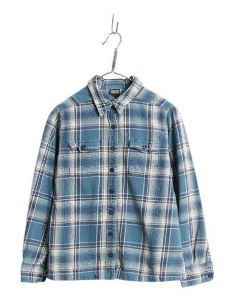 パタゴニア フィヨルド フランネル シャツ レディース S 程/ 15年製 Patagonia アウトドア オーガニック コットン 長袖シャツ マルチカラー