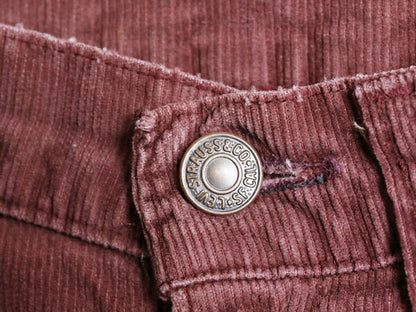 80s USA製 リーバイス 519 コーデュロイ パンツ メンズ 30 36 古着 ヴィンテージ アメリカ製 Levis スリム ストレート 細畝 コーズ 42TALON