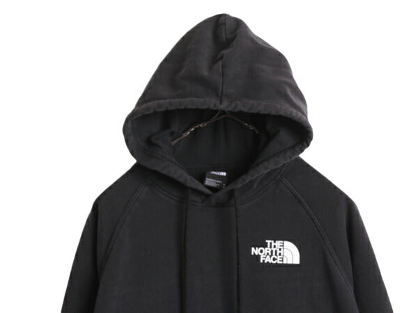 ノースフェイス 両面 プリント スウェット フード パーカー レディース M / The North Face プルオーバー 裏起毛 トレーナー アウトドア 黒