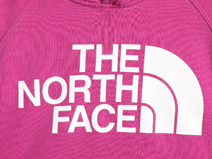 ノースフェイス プリント スウェット フード パーカー レディース S / The North Face アウトドア トレーナー 裏起毛 プルオーバー ピンク