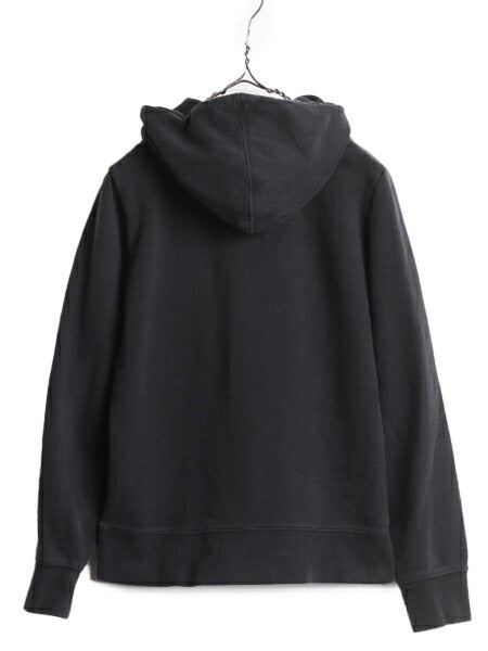 ノースフェイス プリント スウェット フード パーカー レディース S / The North Face アウトドア トレーナー 裏起毛 薄手 プルオーバー 黒