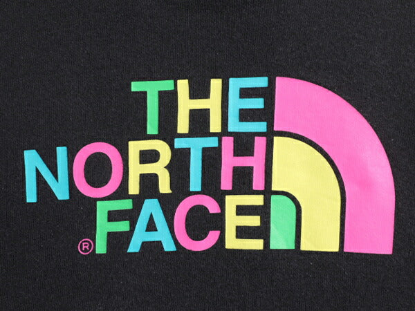 ノースフェイス プリント スウェット フード パーカー レディース S / The North Face アウトドア トレーナー 裏起毛 薄手 プルオーバー 黒