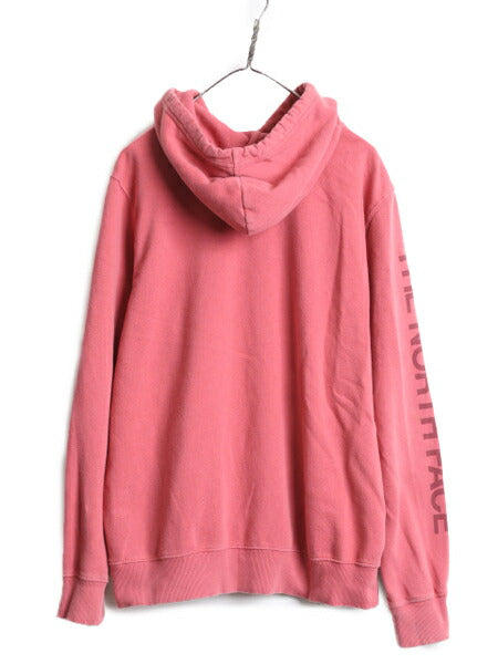 ノースフェイス プリント スウェット フード パーカー メンズ L / The North Face プルオーバー 裏起毛 アウトドア トレーナー 袖プリント