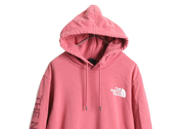 ノースフェイス プリント スウェット フード パーカー メンズ L / The North Face プルオーバー 裏起毛 アウトドア トレーナー 袖プリント
