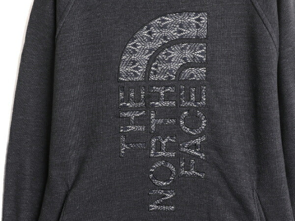 ノースフェイス スウェット フード パーカー レディース M The North Face プルオーバー 裏起毛 アウトドア ハイネック ロゴ 刺繍 2トーン