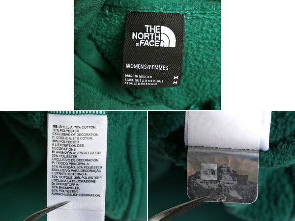 ノースフェイス プリント スウェット フード パーカー レディース M 古着 The North Face アウトドア トレーナー 裏起毛 プルオーバー 薄手