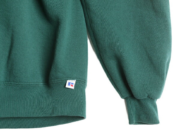 90s USA製 ラッセル 無地 スウェット メンズ レディース XL / 古着 90年代 オールド RUSSELL トレーナー 裏起毛 大きいサイズ 前V グリーン