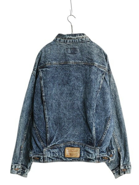 90s USA製 リーバイス 75068 0227 ケミカルウォッシュ デニム ジャケット メンズ L オールド Levis ジージャン トラッカー 4ポケット 70506