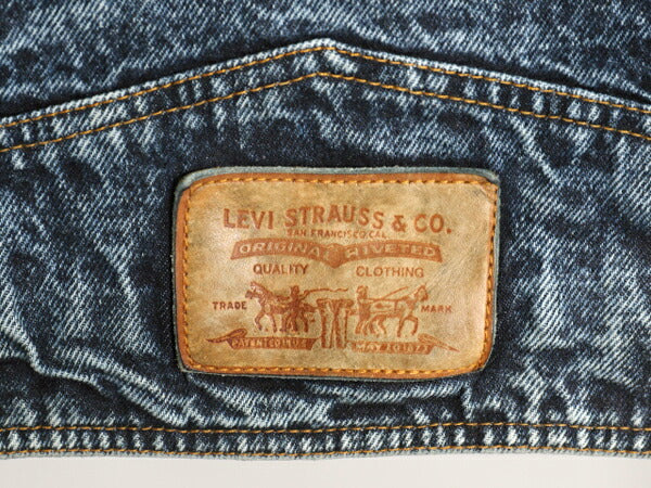 90s USA製 リーバイス 75068 0227 ケミカルウォッシュ デニム ジャケット メンズ L オールド Levis ジージャン トラッカー 4ポケット 70506