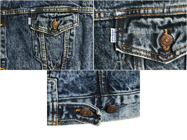 90s USA製 リーバイス 75068 0227 ケミカルウォッシュ デニム ジャケット メンズ L オールド Levis ジージャン トラッカー 4ポケット 70506