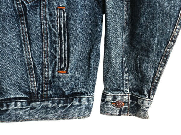 90s USA製 リーバイス 75068 0227 ケミカルウォッシュ デニム ジャケット メンズ L オールド Levis ジージャン トラッカー 4ポケット 70506