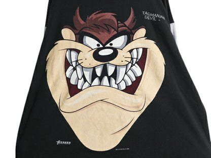 90s USA製 ワーナー タズマニアンデビル プリント フード付き 長袖 Tシャツ メンズ XL オールド キャラクター ロンT パーカー 大きいサイズ