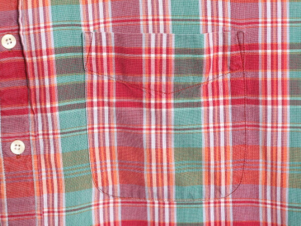90s ドッカーズ リーバイス チェック ボタンダウン 半袖 シャツ メンズ L / 古着 90年代 オールド LEVIS DOCKERS コットン BD マルチカラー