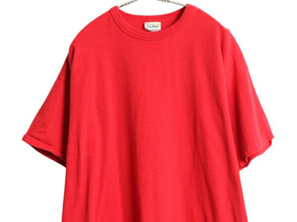 80s USA製 エルエルビーン 無地 半袖 Tシャツ メンズ XL / ヴィンテージ ヘビーウェイト コットン シングルステッチ ブランク 大きいサイズ