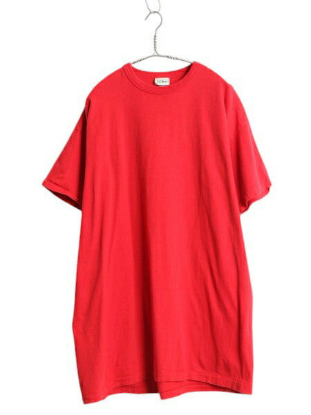 80s USA製 エルエルビーン 無地 半袖 Tシャツ メンズ XL / ヴィンテージ ヘビーウェイト コットン シングルステッチ ブランク 大きいサイズ
