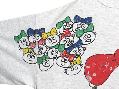 90s FREEZE キャラクター プリント Tシャツ メンズ XL / オールド アート イラスト グラフィック メッセージ ヘビーウェイト 大きいサイズ