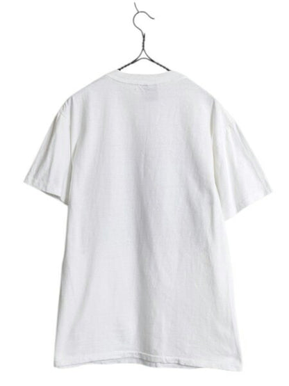 90s USA製 アート イラスト プリント Tシャツ メンズ レディース M オールド アウトドア グラフィック ヘビーウェイト シングルステッチ 白