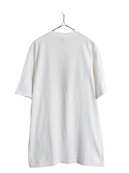 90s USA製 ベア アート イラスト プリント Tシャツ メンズ L 古着 オールド アニマル キャラクター クマ グラフィック シングルステッチ 白